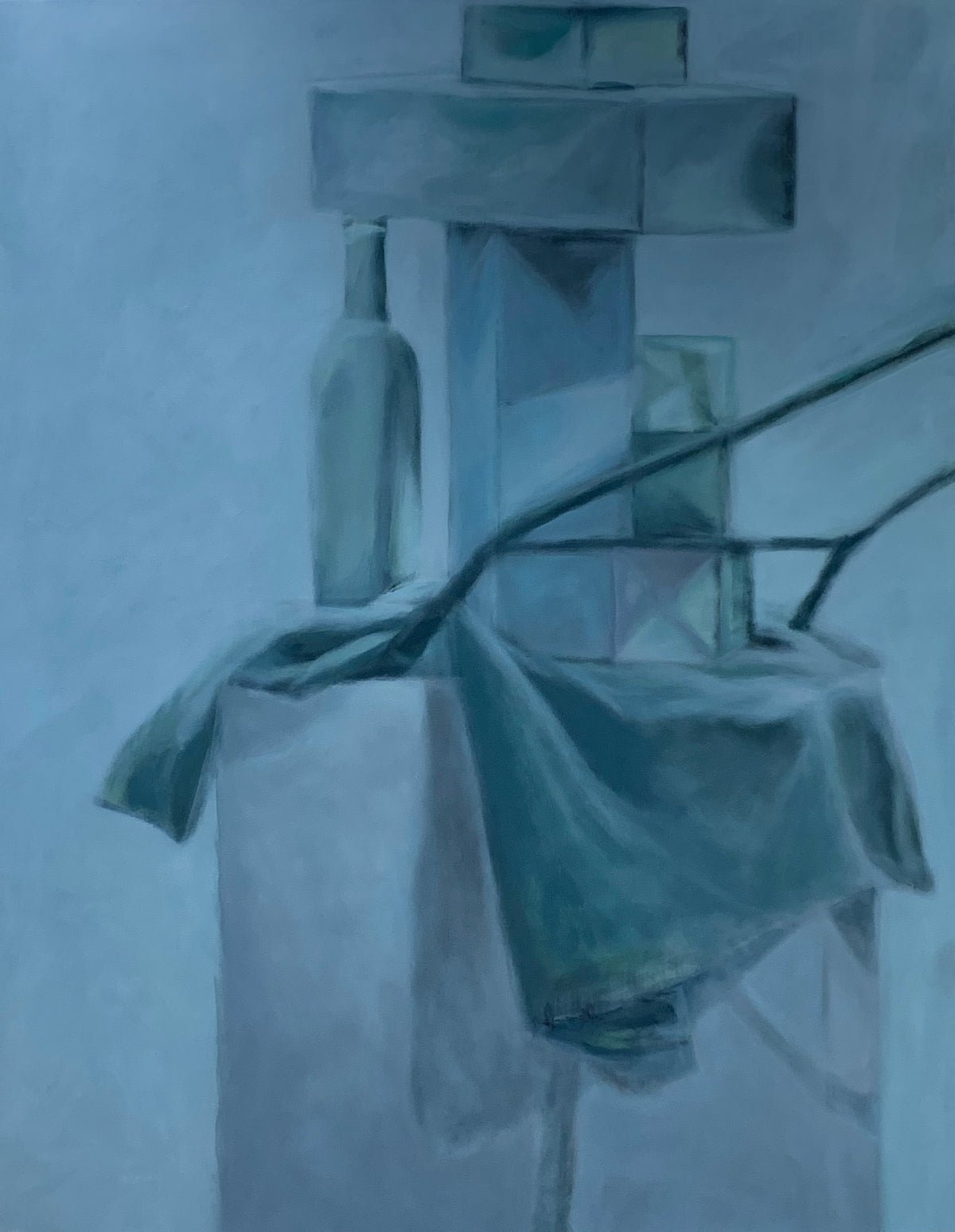 Estudo s/ Azul - 93 x 73 cm (acrílico s/tela)